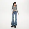 2026 Calça Flare Nova Tendência Retrô Americana Hot Girl Cintura Alta Skinny Versátil Levemente Elástica Outono Inverno Jeans Feminino