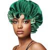 Gorro de dormir elástico de satén de doble capa, de ala ancha, de color liso, para la ducha, de belleza, venta al por mayor, gran oferta transfronteriza