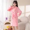 Camisón Infantil Otoño e Invierno para Niños y Niñas Bata de Franela Vellón Coral Pijama Largo Grueso Ropa de Casa para Bebé