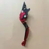 Manillar Plegable CNC Modificación de Motocicleta Vehículo Eléctrico Palancas de Freno Embrague Esquema de Color Rojo Negro Ajustable