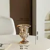 Base Criativa de Vidro Transparente Alto Estilo Europeu para Vaso, Lampião de Vento para Vaso, Vaso de Cristal, Ornamento de Decoração para Casa, Estilo Europeu