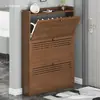 Zapatero ultrafino con diseño abatible, apto para uso doméstico, gran capacidad, ideal para recibidor o pasillo, solución de almacenamiento sencilla, ahorra espacio