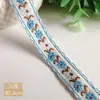 Estilo étnico encaje de tela adornos accesorios fondo camel flores bordadas tela para ropa de algodón adornos para manualidades materiales decorativos