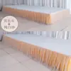 2025 Pasarela de Bodas Borde de Gasa Delantal Fondo Techo Borde de Gasa Decoración Borde de Falda de Pasarela Tela de Borde Delantal