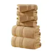 Juego de Toallas Transfronterizo de 6 Piezas, Toalla de Baño, Toalla Cuadrada, 100% Algodón, Engrosada, Absorbente, No Suelta Pelusa, Juego de Toallas de Regalo para Exportación, Personalizable