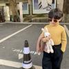 [en stock] nuevo otoño e invierno para niñas, fondo de cuello alto, estilo extranjero, jersey de punto grueso interno para niños pequeños