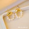 Aretes de Perla Natural Aini Beini Chapados en Oro Real Aguja de Plata S925 de Nicho Venta al por Mayor 2026 Aretes Incrustados con Diamantes de Zirconia