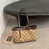 Bolso tote de lino con lunares, nuevo, de gama alta, nicho, versátil para ir al trabajo, gran capacidad, bolso de hombro y se puede llevar bajo el brazo