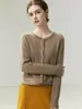 Cardigan Suéter Outerwear de Lã Tricotada Quente, Gola Alta, Slimming, Manga Longa, Versátil, Fashion