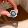Anel Oval com Zircônia Banhado a Ouro 18k Real Estilo de Nicho de Luxo Anel para Dedo Indicador Estilo Corte Retrô Joia para Mão Atacado