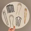 Pasador de Pelo en Forma de U con Perlas para Mujer, Pinza para Moño, Herramienta de Peinado, Pasador Fijo, Nuevo Estilo Chino, Accesorio de Cabello de Alta Gama