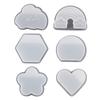 Molde de silicona semicírculo flor nube de resina epoxi diy tarjeta de amor de seis lados arcoíris tarjetero