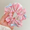 Goma para el pelo de niña con encaje de doble capa resistente, accesorio para el pelo de encaje fresco y delicado para niñas, coletero de princesa floral