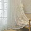 Cortinas de mosquitero americanas, cortinas jacquard de trigo transfronterizas europeas y americanas, fabricantes de telas para cortinas terminadas de Amazon para sala de estar y dormitorio.