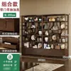 Estante de Armazenamento para Armário de Chá Prateleira de Chá de Chão Multicamadas Prateleira de Exibição Layout de Sala de Chá Estante de Armazenamento para Conjunto de Chá Novo Estilo Chinês Gabinete Multi-Tesouro