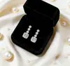 Deixe-me Brilhar: Brincos Elegantes de Zircônia de Alto Padrão no Mesmo Estilo de Zhao Lusi e Xu Yan, Brincos Fashion de Luxo Leve