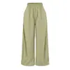 K70-2026 Primavera/Verão Novo Moda Feminina Estilo Europeu e Americano Calça de Pierna Larga Reta Sexy Versátil Casual