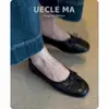 Zapatos planos para mujer de piel de oveja genuina súper suave, estilo francés, zapatos de noche delicados, zapatos de ballet con lazo, zapatos tipo huevo de suela blanda
