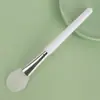 Pincel de Silicone Branco para Máscara, Pincel de Beleza Macio, Pincel de Silicone Macio para Maquiagem, Pincel para Máscara com Cabeça Macia em Forma de Espátula, Pincel para Máscara de Lama