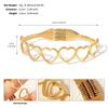 Pulsera de Resorte de Acero de Titanio Nueva de Moda Diario Combinable Lujo Ligero Pulsera Sin Color Trébol de Cuatro Hojas Dorado Pulsera Abierta para Mujer