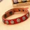 Accesorios Nuevos Transfronterizos Estilo Punk Hip-Hop Europeo y Americano Pulsera de Cuero Ajustable Creativa Pulsera de Estrella de Cinco Puntas Joyería