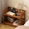 Mesa de Cabeceira Pequena Simples Mesa Lateral Quarto Cabeceira Prateleira de Bambu Nan Armário de Armazenamento Novo Modelo