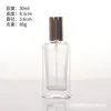 Garrafas de perfume de vidro transparente para atacado 30ml 100ml quadradas frascos vazios para amostras cosméticas frascos com borrifador de névoa fina