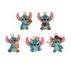 Dibujos Animados Stitch Accesorios para Joyería DIY Colgante de Aleación con Goteo de Aceite Llavero Cadena para Teléfono Móvil Colgante de Collar Colgante