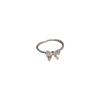 Anillo ajustable con lazo de circonita para mujer, diseño de nicho de súper hada, corazón de niña dulce, envía a tus amigas al por mayor