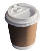 Vaso de Papel Kraft Desechable de Doble Capa, Diámetro de 90 mm, Hueco y Engrosado, Aislado con Tapa, Alto Valor Estético, Adecuado para Bebidas Calientes, Para Llevar y Uso Comercial