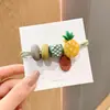 Ins Diadema Colorida de Frutas para Mujer Niña Linda Banda para el Cuero Cabelludo Banda para el Cabello Elástica Alta Cuero Grueso Conjunto Cuerda para el Cabello Estilo Nuevo