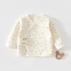 Ropa para Bebé Recién Nacido Ropa de Media Espalda Otoño e Invierno Bebé Recién Nacido 0-3 Algodón Puro Top Cálido Ropa de Monje Sin Costuras 2