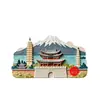 Imanes Magnéticos Creativos Culturales y Personalizados para Refrigerador Imanes para Refrigerador de la Muralla de la Ciudad de Xi'An Imanes de Refrigerador Culturales y Creativos Tridimensionales de Resina Procesamiento
