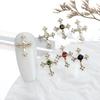 Nueva joyería de aleación para uñas, color retro, estilo punk, hada, perla, cruz, taladro para uñas, venta directa de fábrica