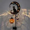 Luz de estaca solar transfronteriza Gato Negro y Luna de Calabaza