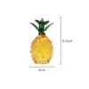 Artesanías de Vidrio de Cristal Amarillo Adornos de Piña Mueble de TV Vestíbulo Sala de Estar Estudio Regalo de Boda Cristal Blanco al por Mayor