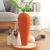 Estrutura de escalada durável para gatos de estimação, arranhador para gatos em formato de cenoura, poste arranhador vertical de sisal, brinquedo fofo para gatos para afiar as garras e arranhar