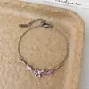 Simples e Versátil, Fashion e Prático para o Dia a Dia, Design Exclusivo Pulseira de Laço com Pedras Rosa, Luxo Leve, Alta Qualidade, Joia de Mão Personalizada para Mulheres