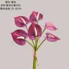 Flores Manuais e Plantas Verdes Palma Vermelha Jingyu Atacado para Decorações de Casamento, Flores Artificiais Transfronteiriças Estilo Ins