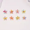 Decoraciones para uñas degradadas de flor de cinco pétalos multicolor transfronterizas, pequeños accesorios de resina para DIY, adornos para uñas con forma de flor
