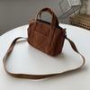 Bolso bandolera vintage de pana estilo japonés y coreano, artístico, simple, para estudiante, bolso de hombro, bolso de mano tipo almohada Boston