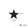Pegatinas de tela con forma de estrella de cinco puntas para niños, decoración de sombreros, ropa y abrigos, pegatinas de tela con agujeros, bordado por computadora, venta al por mayor