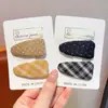 Presilhas de Cabelo Triangulares Retrô para Meninas com Bolinhas Xadrez Florais Acessórios de Cabelo Infantil Franja Lateral Cabelos Rebeldes Acessórios de Cabeça para Bebê