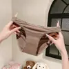 Calzones de tiro bajo para mujer con abertura alta, transpirables, con estampado de letras de color contrastante, cómodos y amigables con la piel
