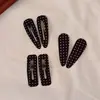 Grampos de cabelo de bolinhas em tecido de alta qualidade, presilhas laterais e acessórios de cabelo para meninas, usados para estilizar franjas e controlar cabelos soltos - atacado