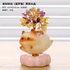 Árbol de la Fortuna Amarillo de Cristal Regalo para Colegas, Regalo de Oficina, Nueva Figura Linda de Gato, Decoración Creativa