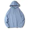 Nueva Sudadera con Capucha de Felpa 330g Algodón Puro Hombro Caído para Hombre, Color Sólido, Corte Holgado, Marca Casual de Moda, Estampado Personalizado