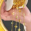 Corrente de Miçangas Perler Feita à Mão DIY Trevo de Quatro Folhas Borla Cor de Alta Retenção Corrente Colar Pulseira Grampo de Cabelo Acessórios de Joias