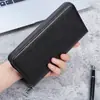 Cartera larga con cremallera para hombre, cartera de gran capacidad, bolso de mano, bolso para teléfono móvil, tarjetero informal