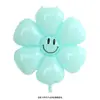 Versión Coreana de Globo de Película de Aluminio de Margarita Cara Sonriente Blanca Globo de Papel de Aluminio de Crisantemo Accesorios para Fotos de Cumpleaños Globo de Plumeria
